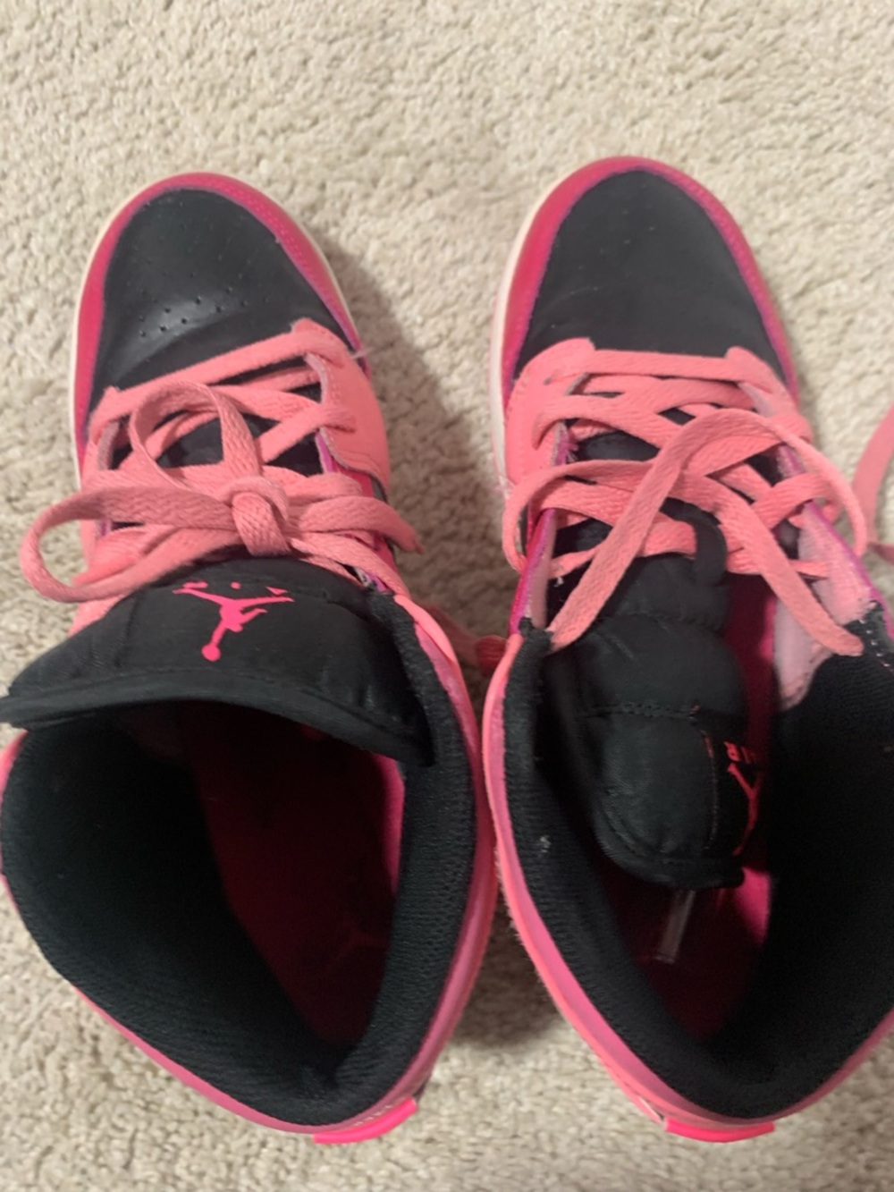 Nike Black and Pink Kids' Athletic Sneakers